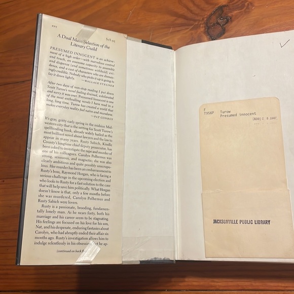 1st Edition 3rd Printing 1987 Scott Turow Presumed Innocent hardcover book - Picture 2 of 11